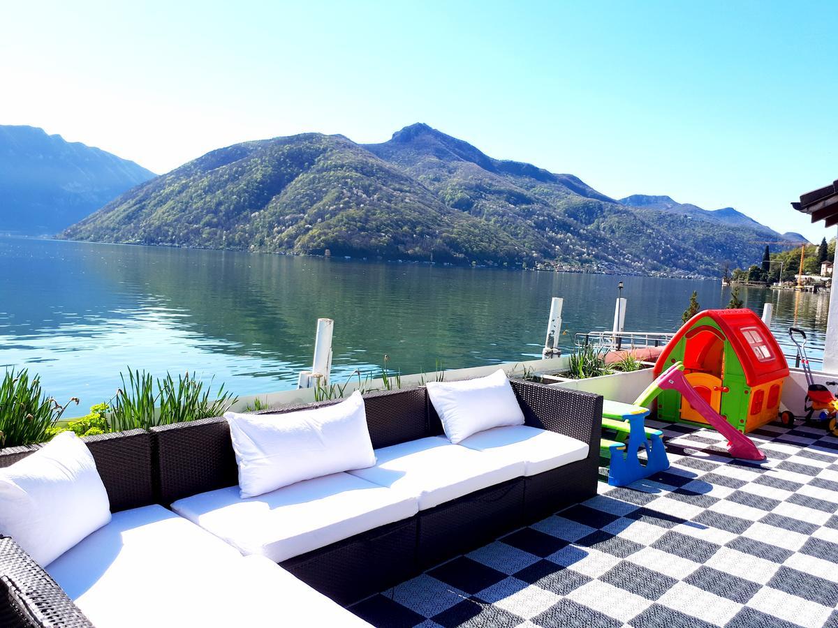 Hotel Garni Battello Melide ภายนอก รูปภาพ