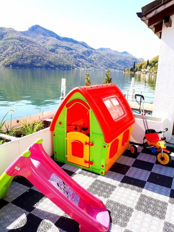 Hotel Garni Battello Melide ภายนอก รูปภาพ